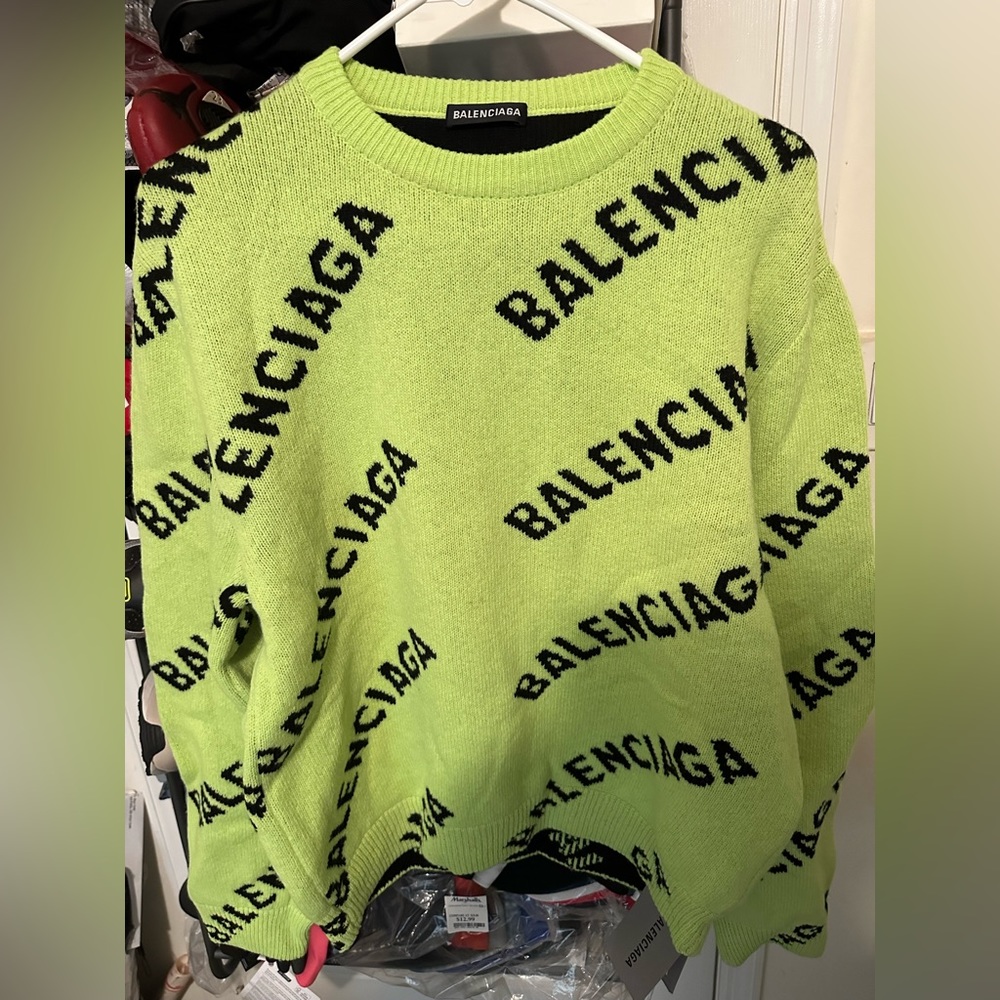 Balenciaga all over Intarsia sweater